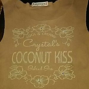 Tan colored Crystals Coconut Kiss tank